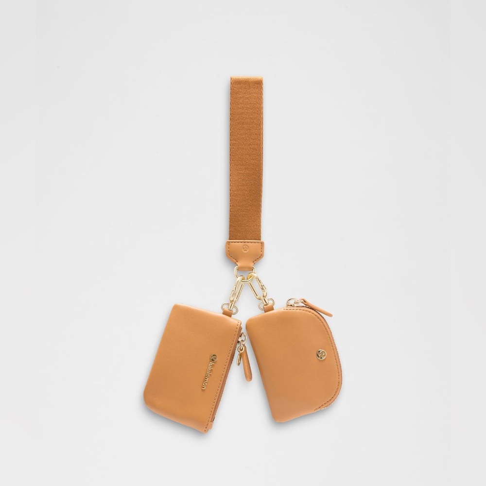 Lululemon dual pouch cactus leather NWT